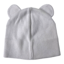 Gugguu cotton knitted beanie with ears, ivory | 51/52cm