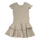 Gugguu t-shirt frilla dress, wheat | 110cm