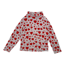 Mini Rodini turtleneck shirt, hearts | 104/110cm