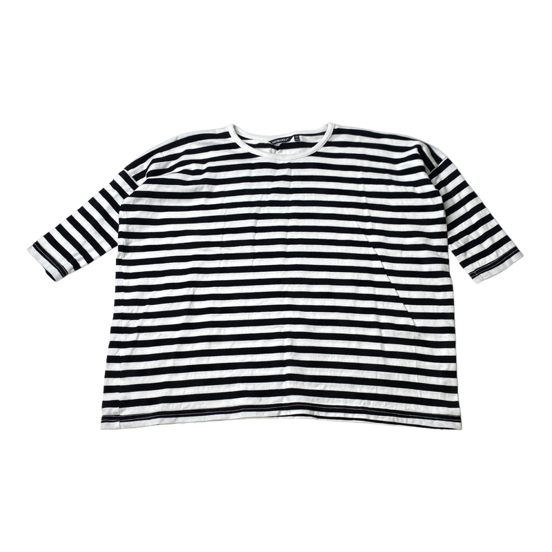 Marimekko stripe shirt, balck / white | 128/134cm