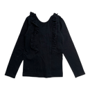 Gugguu frill shirt, black | 104cm