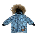 Mini Rodini winter parka, blue leopard | size 80/86cm