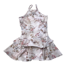 Gugguu spagetti frilla dress, flower | 86cm