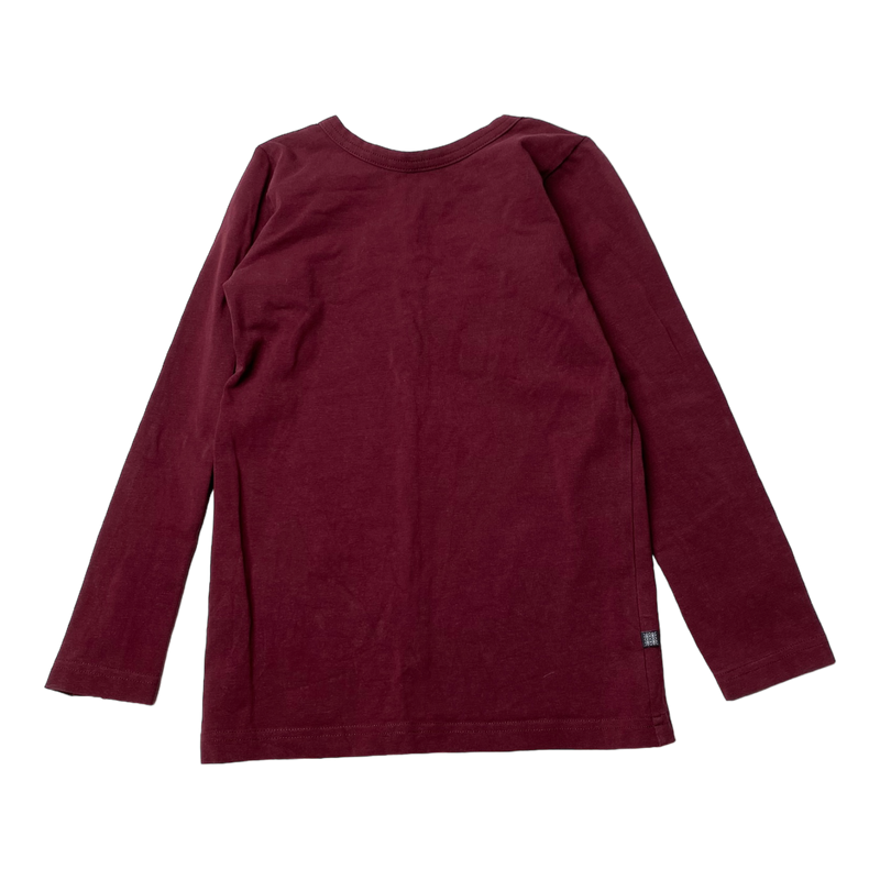 Kaiko cross shirt, wine | 122/128cm