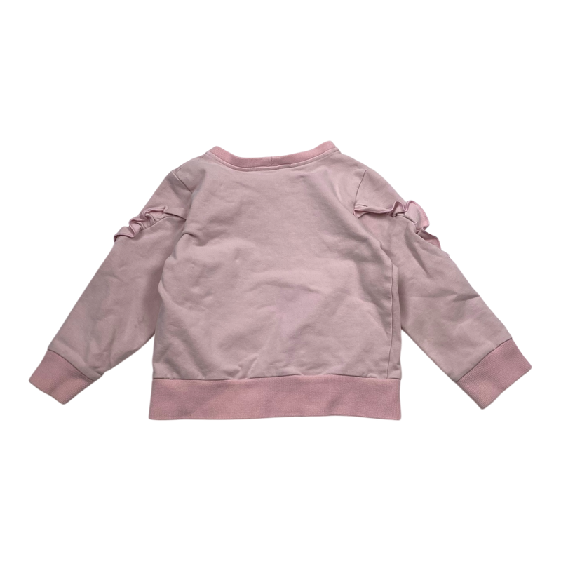Gugguu frill sweatshirt, pink | 98cm
