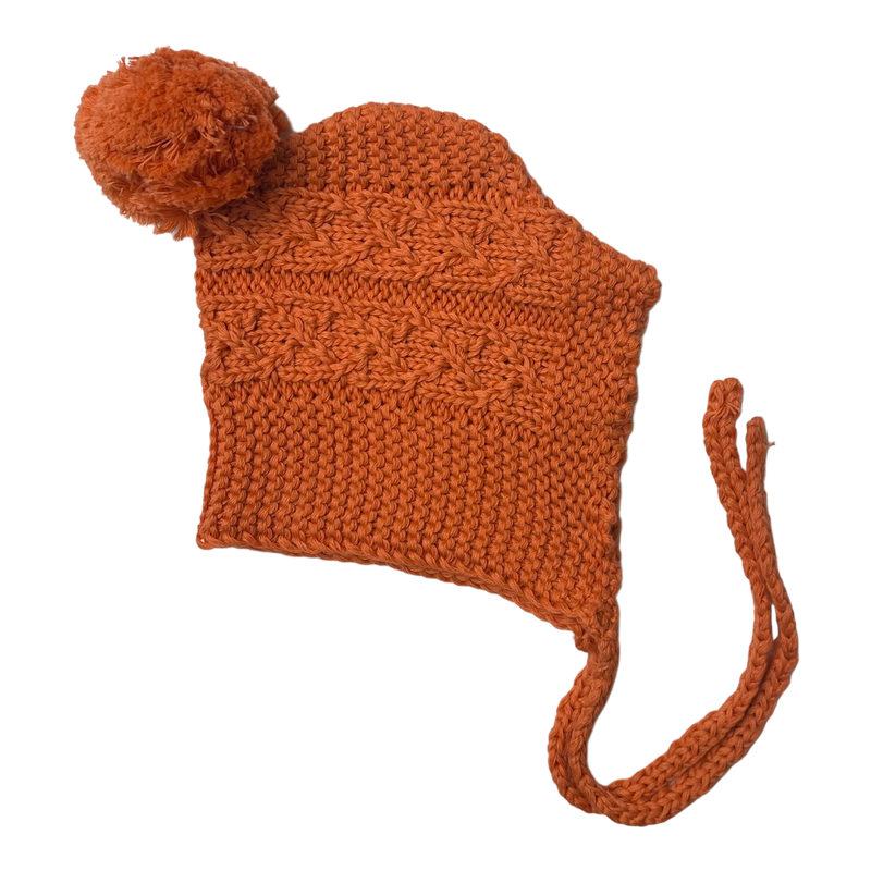 Metsola crochet beanie, orange | 2-6m