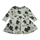 Mainio jacquard dress, flowers | 98/104cm