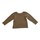 Langarm Shirt Khaki Stripes (110)