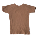 Metsola rib t-shirt, beige | 122/128cm