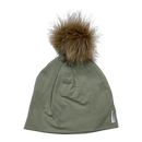 Gugguu cotton knit beanie, tea green | 57cm+