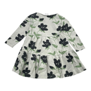 Mainio jacquard dress, flowers | 98/104cm