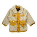 Mini Rodini teddy jacket, white/yellow | 104/110cm
