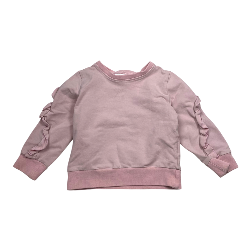 Gugguu frill sweatshirt, pink | 98cm