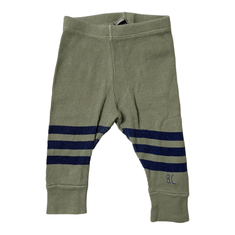 Bobo Choses rib leggings, moss green | 68cm