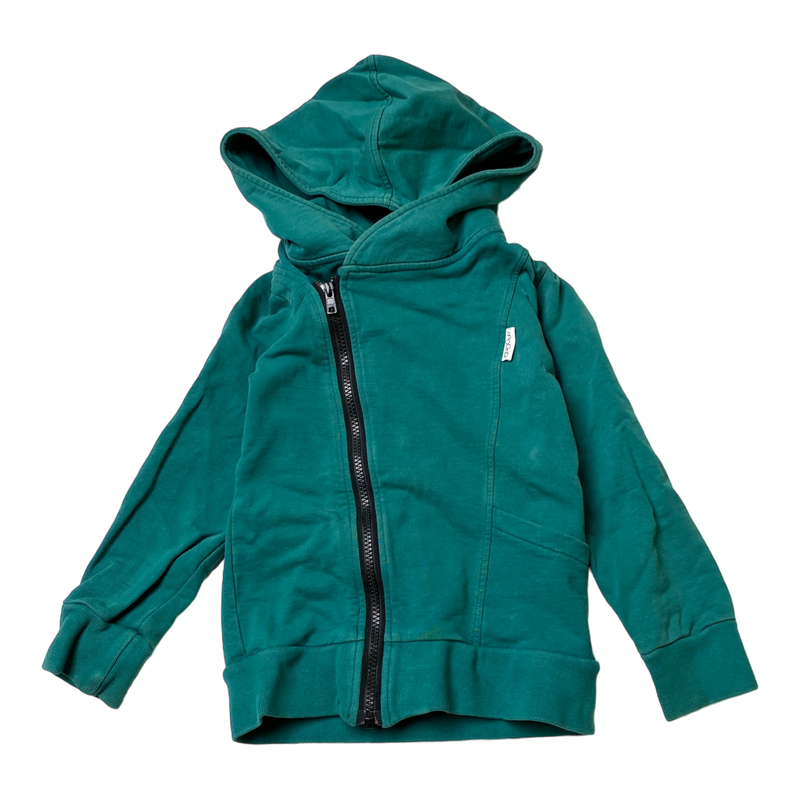 Gugguu zipper hoodie, teal | 116cm