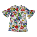 Metsola frill sleeve dress, flowers | 98/104cm