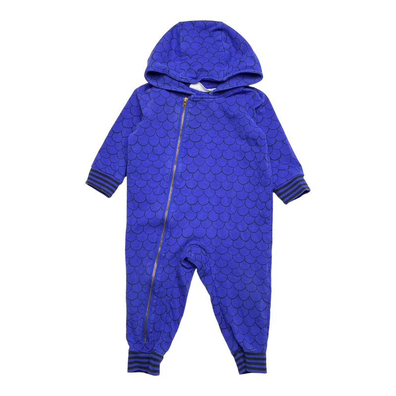 Mini Rodini sweat jumpsuit, midnight blue | 68/74cm