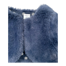 Polarn O. Pyret faux fur bolero jacket, blue | 86cm
