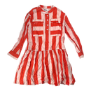 Molo cacao stripe dress, bright orange | 134/140cm