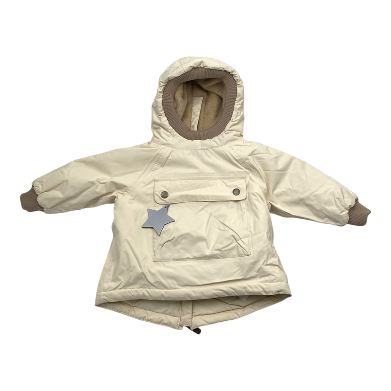 Mini A Ture matbabywen fleece lined winter anorak, light yellow | 74cm