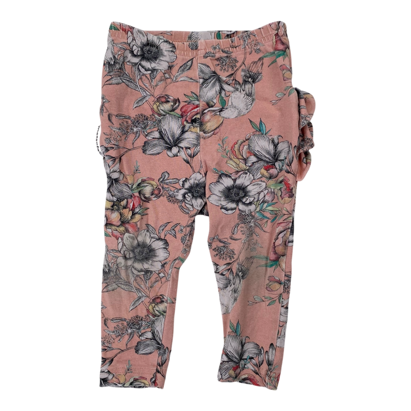 Metsola frill leggings, flowers | 68cm