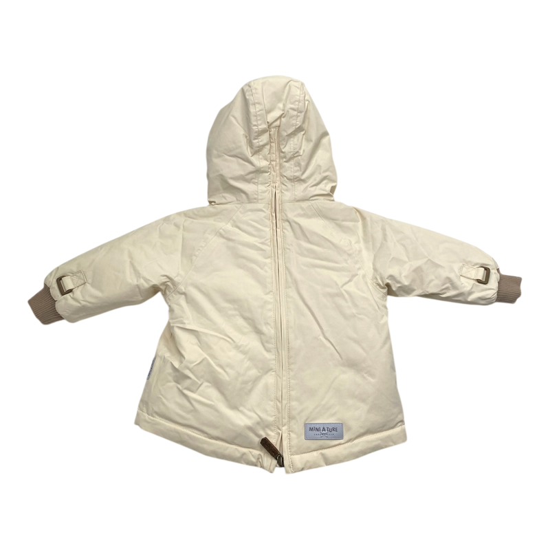 Mini A Ture matbabywen fleece lined winter anorak, light yellow | 74cm