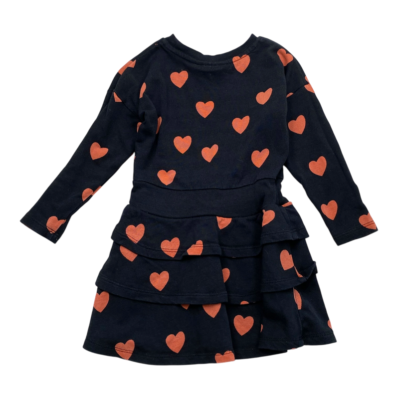Mini Rodini sweat dress, hearts | 80/86cm