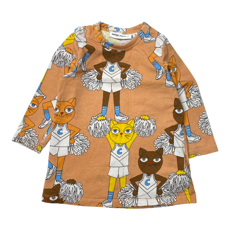 Mini Rodini dress, cheerleader cat | 68/74cm