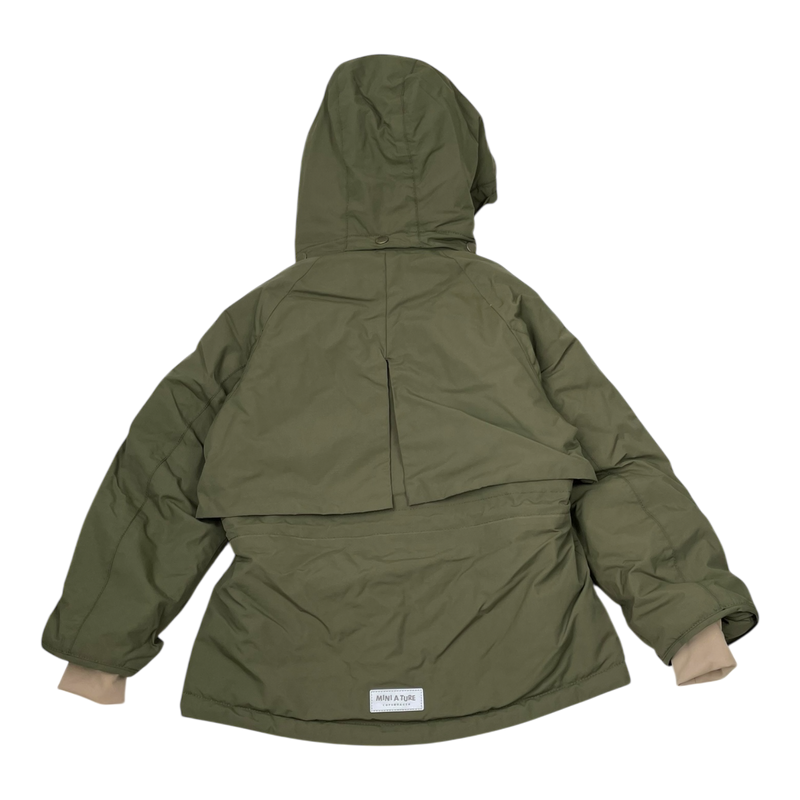 Mini A Ture matalgeana fleece lined winter jacket, forest green | 122cm