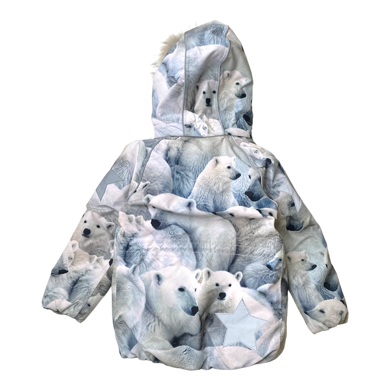 Molo cathy fur winter jacket, polar bear | 110cm