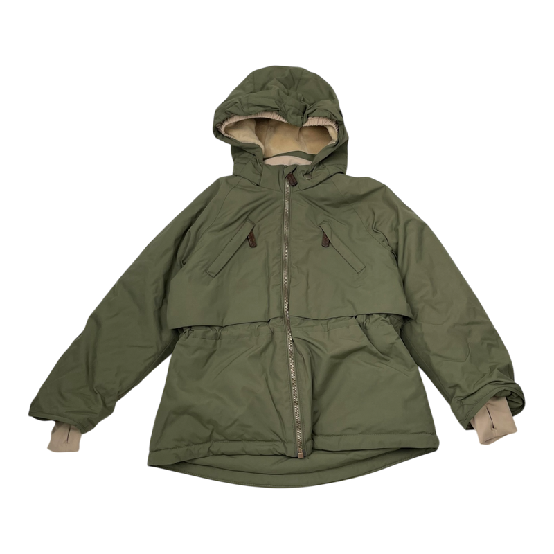 Mini A Ture matalgeana fleece lined winter jacket, forest green | 122cm