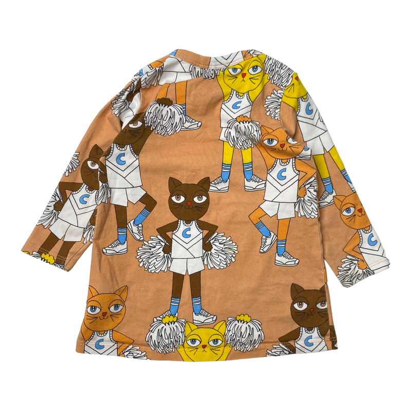 Mini Rodini dress, cheerleader cat | 68/74cm