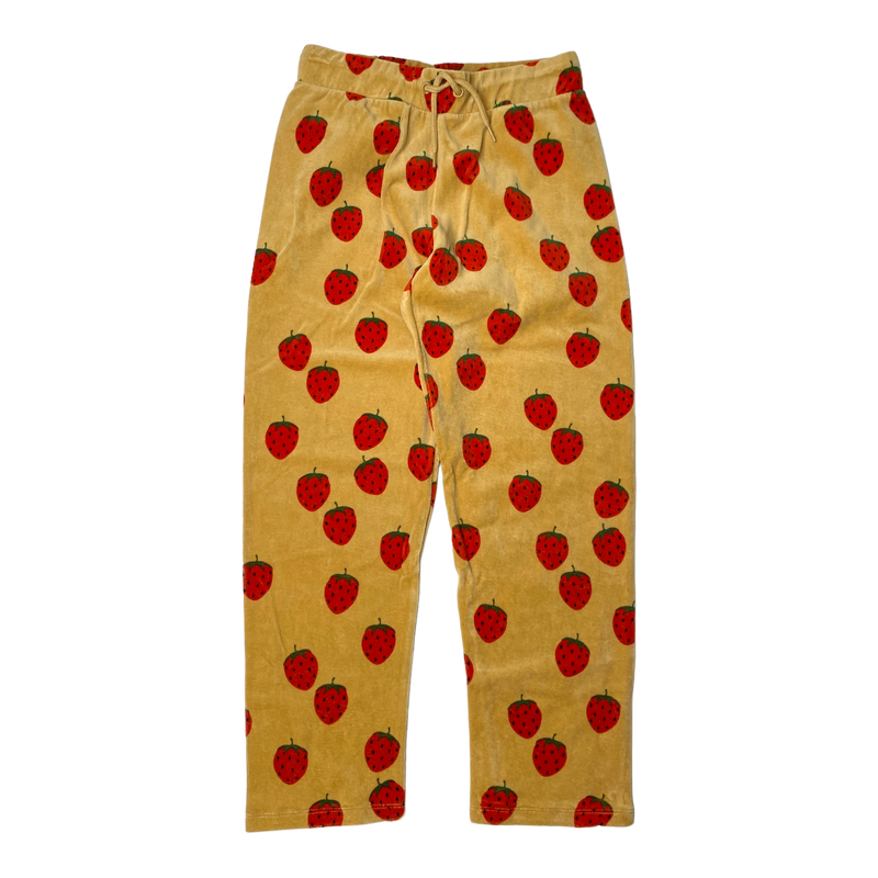 Mini Rodini fleece pants, strawberry | 128/134cm