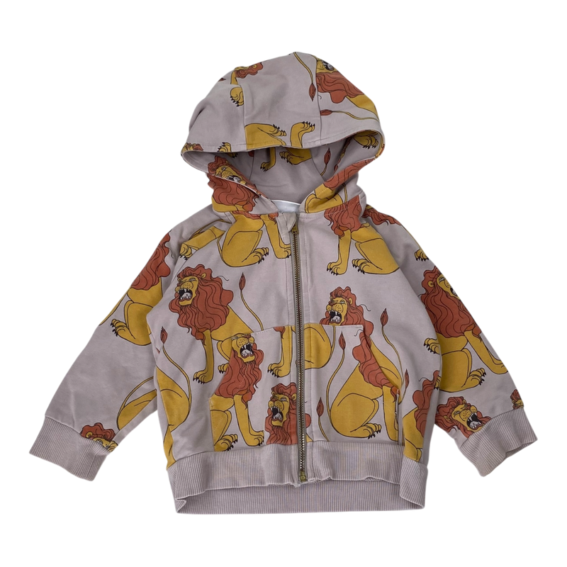Mini Rodini zip hoodie, lion | 80/86cm