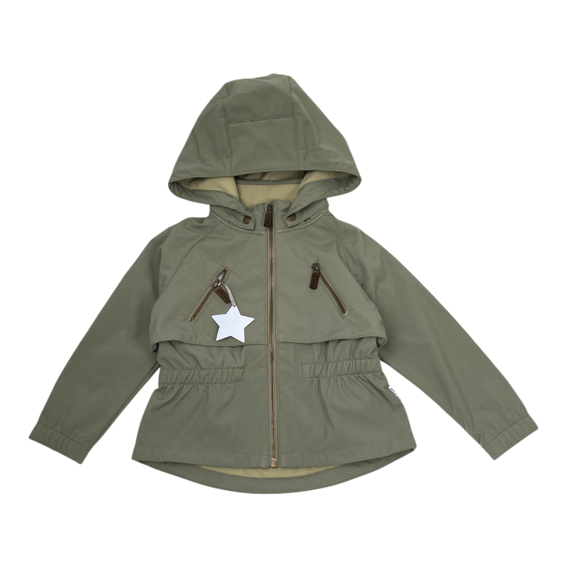 Mini A Ture matalgea softshell jacket, tea green | 104cm