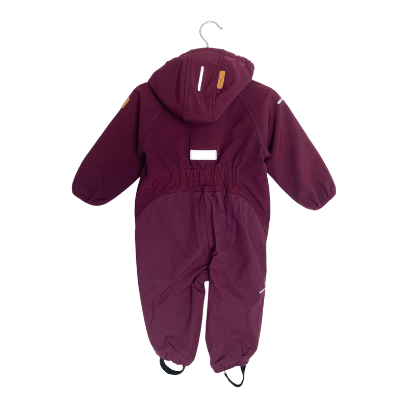 Reima mjosa softshell overall, burgundy | 80cm