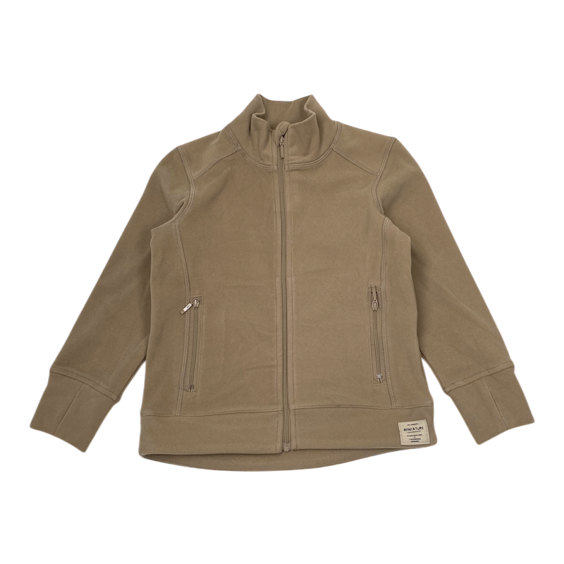 Mini A Ture matberkan fleece zip jacket, brown sugar | 104cm