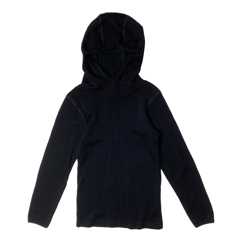 Vimma wool hoodie, black | 130cm