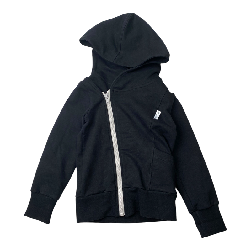 Gugguu zipper hoodie, black | 98cm