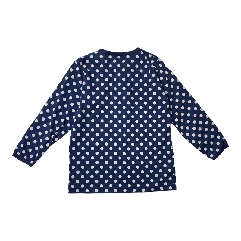 Marimekko polkadot shirt, midnight blue | 128cm