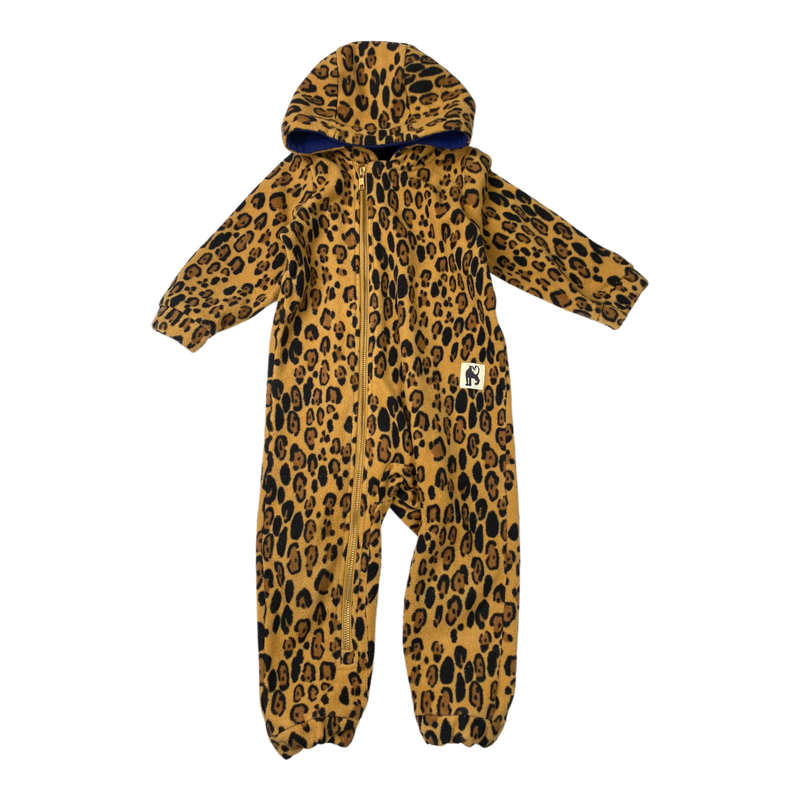 Mini Rodini fleece jumpsuit, leopard | 80/86cm