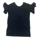 Gugguu frill t-shirt, black | 92cm