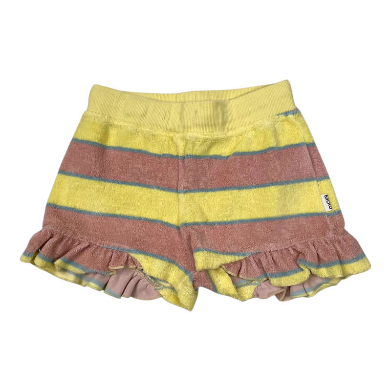 Molo ally terry shorts, ice cream stripe | 116cm