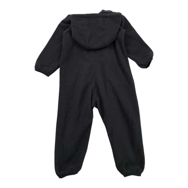 Mini Rodini fleece jumpsuit, black | 80/86cm