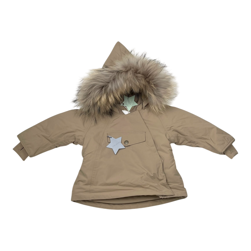 Mini A Ture matwang fleece lined winter jacket fur, wheat | 74cm