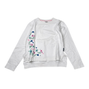 Polarn O. Pyret sweatshirt, white flowers | 146/152cm