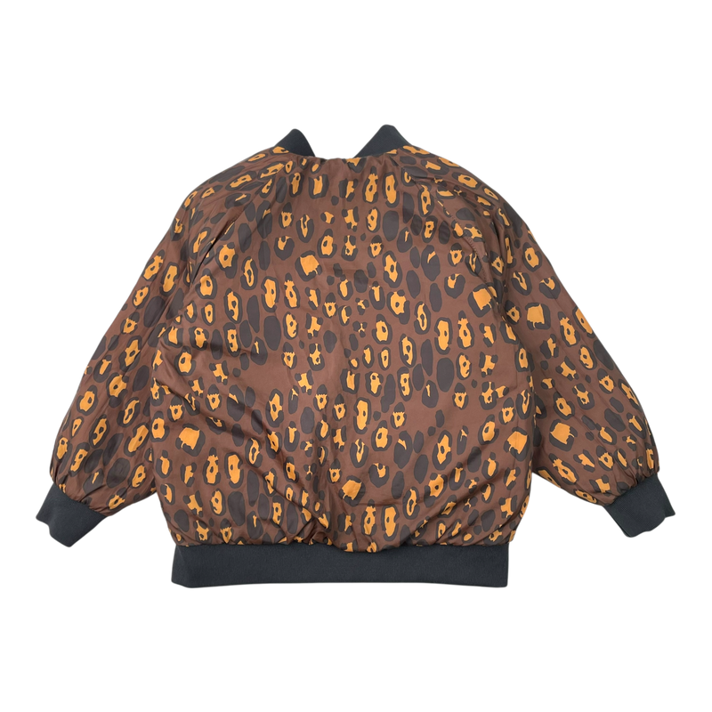 Mini Rodini reversible insulator jacket, leopard/black | 92/98cm