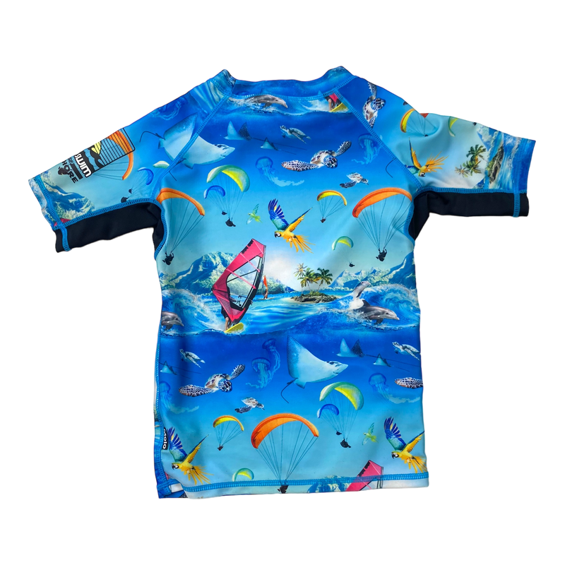 Molo UV swim shirt, water print | 110/116cm