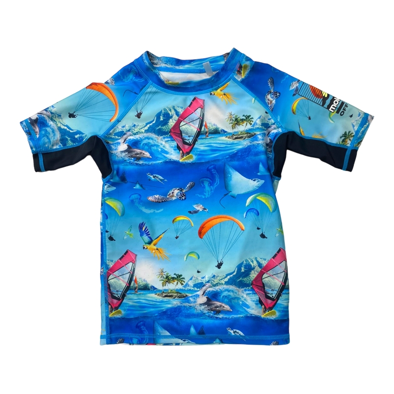 Molo UV swim shirt, water print | 110/116cm