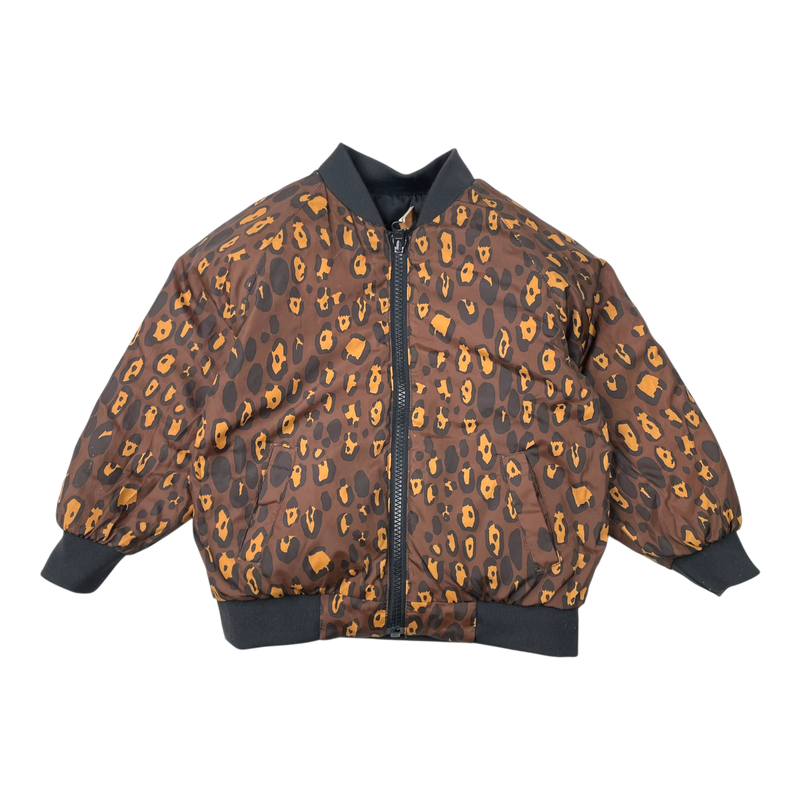 Mini Rodini reversible insulator jacket, leopard/black | 92/98cm